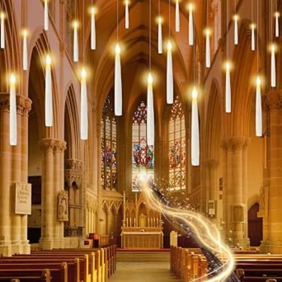 New 32 Pcs Floating Candles with Magic Wand - Picture 1 of 6